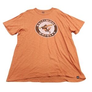 Baltimore Orioles Shirt Mens 2XL Orange MLB Baseball '47 Brand Logo Tee